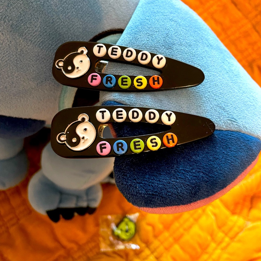 Teddy Fresh Hair Clips! With TF eraser!